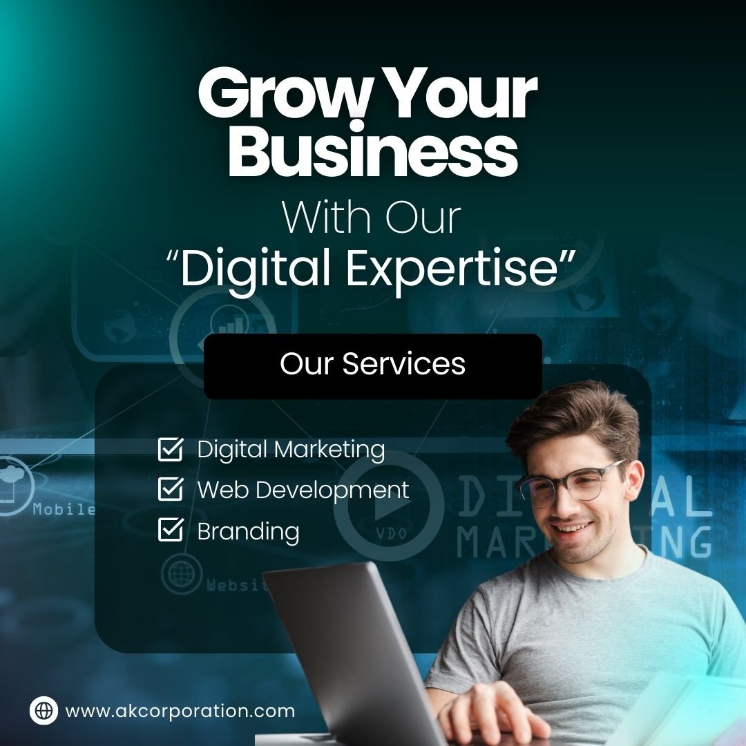 Dark Blue and Green Modern Digital Marketing Services Agency Instagram Post
